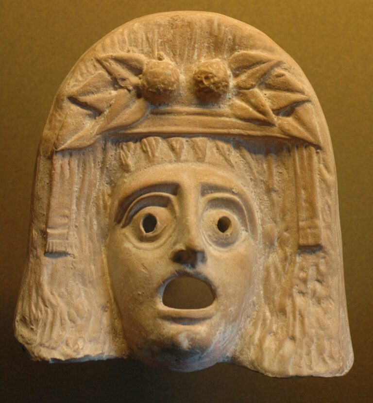 O teatro grego: arte e fascínio. (Máscaras para recortar e colorir.)