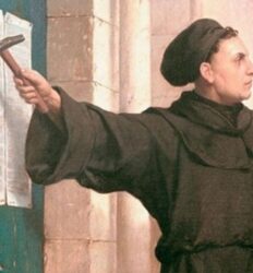 Lutero e suas teses, pintura de Ferdinand Pauwels, 1872.