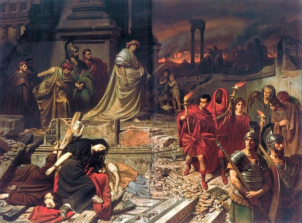 Nero vê a queima de Roma
