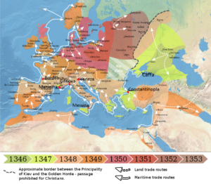 Difusão da peste na Europa