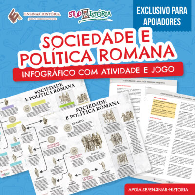 SOCIEDADE E POLÍTICA ROMANA: infográfico para preencher e jogo