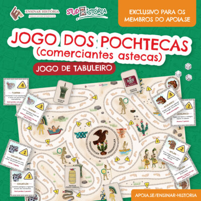 JOGO DOS POCHTECAS (comerciantes astecas): jogo de tabuleiro